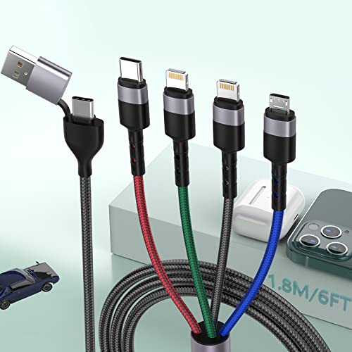 6 in 1 Multi USB Universal 1.8M/6Ft Phone Charging Cable，USB