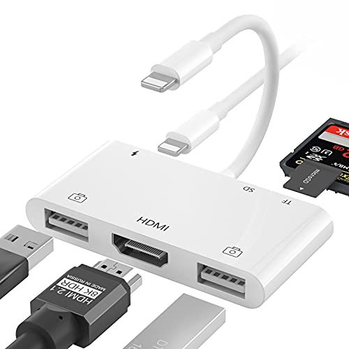 MASAYA HDMI Adapter for iPhone to TV, Dual USB Female
