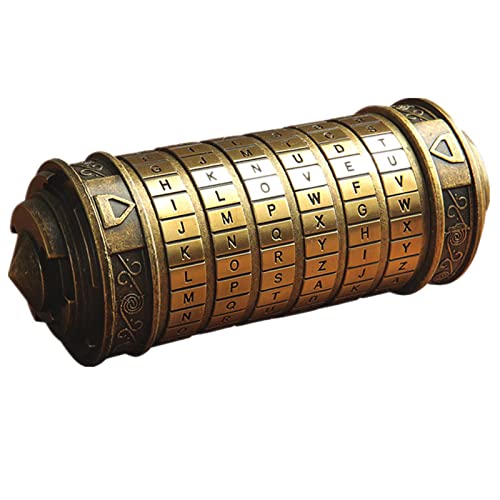 WindamazingStory Cryptex Puzzle Boxes Da Vinci Code Mini Cryptex Lock