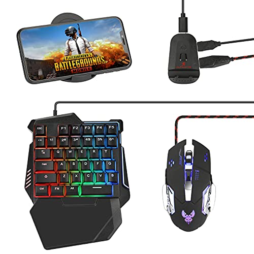 Half Hand Gaming Keyboard and Mouse Combo Laelr 35 Keys