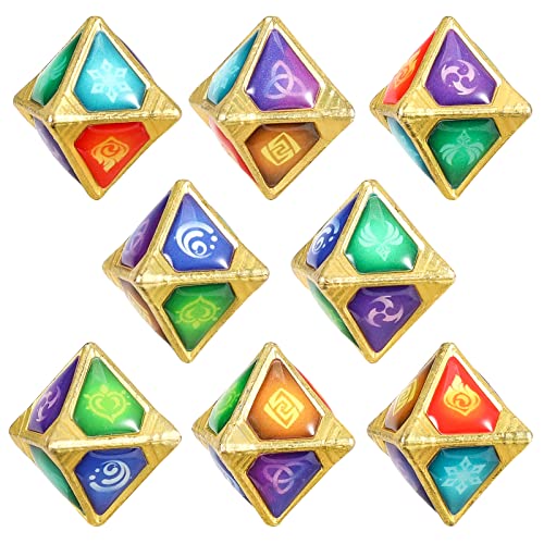 Genshin Impact Genius Invokation TCG Elemental Dice Game Props Accessories