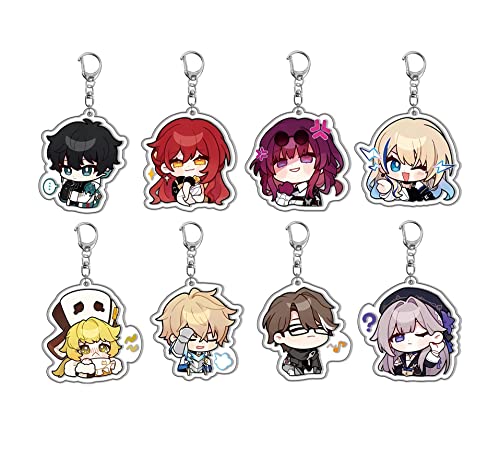 LSLSYR Honkai: Star Rail Keychain Set Acrylic Keychain Bag Accessory