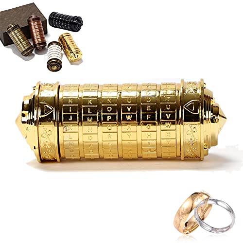 Cryptex Da Vinci Code Mini Gold Bronze Lock Puzzle Valentines
