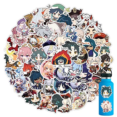 104pcs Genshin Impact Stickers Pack，Cute Headshot Decals