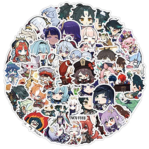 50Pcs Cute Genshin Impact Gme Stickers, Kawaii Game Genshin Impact