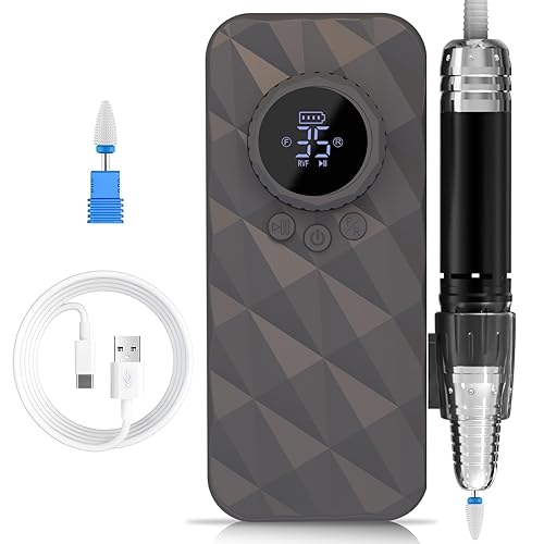 Portable Nail Drill Professional ,35000 RPM Rechargeable Electric Nail File