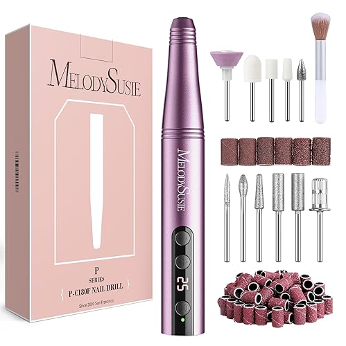 MelodySusie Cordless Electric Nail Drill Machine 11 in 1 Kit,