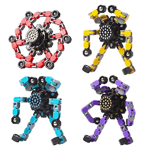 Transformable Fidget Spinners 4 Pcs for Kids and Adults Stress
